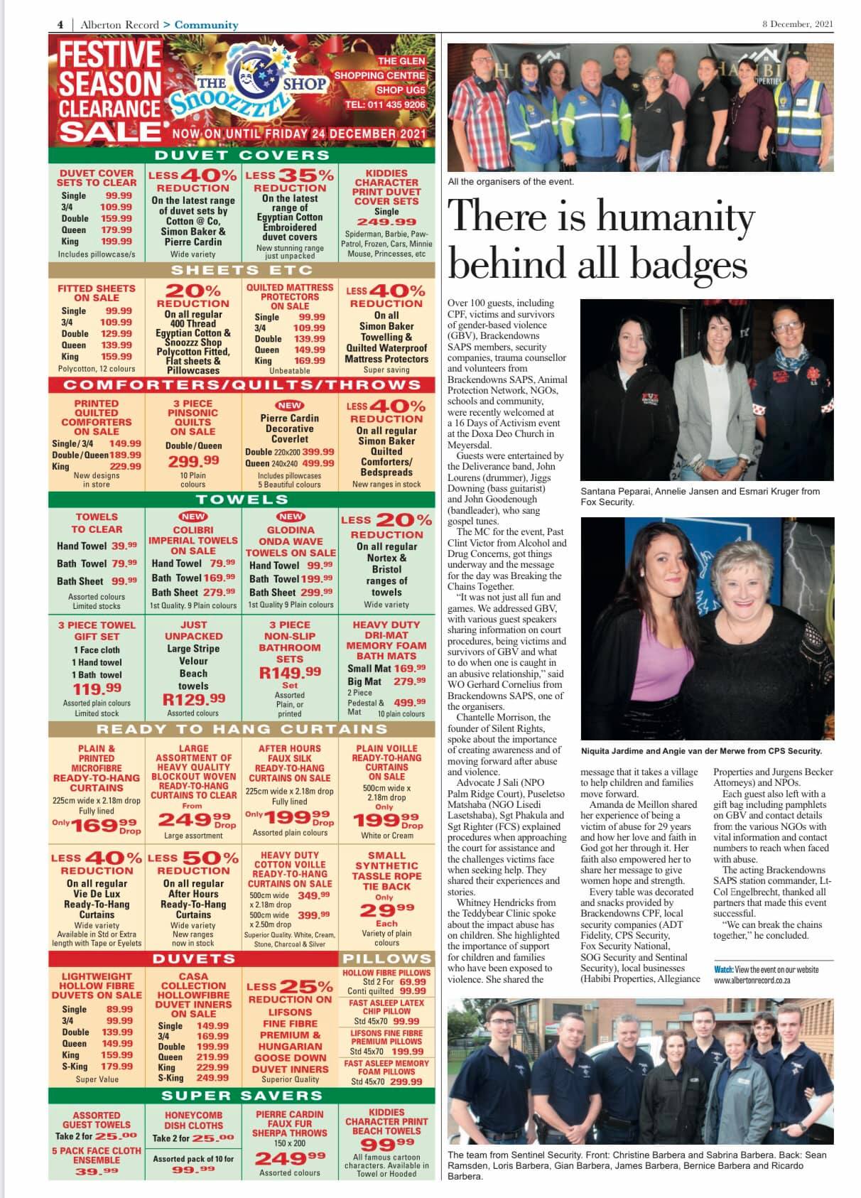 SAPS 16 Days of Activism